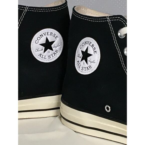 Converse Chuck 70 High Black/Black/Egret Canvas Men 11.5 / W 13.5 - Picture 9 of 11